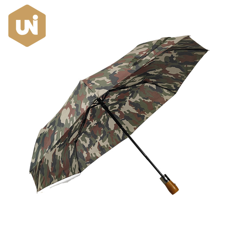 Camouflage Gent Folding အော်တိုဖွင့်ပြီး ထီး