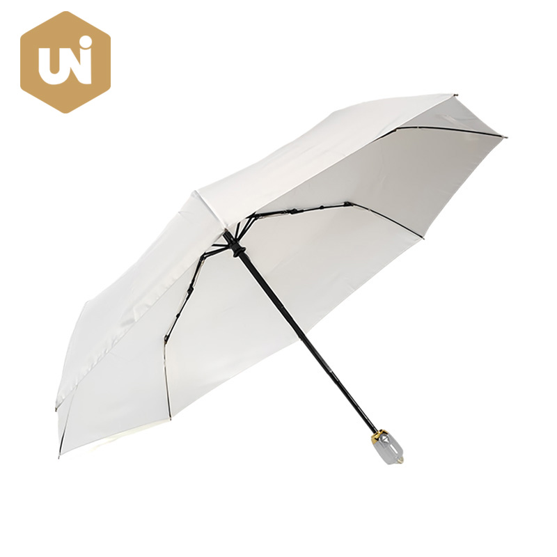 White Folding Auto Open နှင့် Auto Close Umbrella